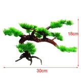 Maxbell Set 2 Artificial Plant Plastic Green Pine Tree Aquarium Fish Tank Decor L+S - Aladdin Shoppers