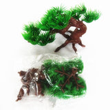 Maxbell Artificial Plant Plastic Green Pine Tree for Aquarium Fish Tank Decoration S - Aladdin Shoppers