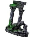 Maxbell Maxbell Fake Resin Roman Stone Pillar Column Aquarium Fish Tank Ornament Deco Black