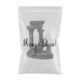 Maxbell Maxbell Fake Resin Roman Stone Pillar Column Aquarium Fish Tank Ornament Deco Black