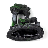 Maxbell Maxbell Fake Resin Roman Stone Pillar Column Aquarium Fish Tank Ornament Deco Black