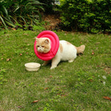 Maxbell Maxbell Dog Cat Comfy Pet Neck Collar Nylon Cover Anti-Bite Protector Rose Red XS