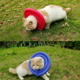 Maxbell Maxbell Dog Cat Comfy Pet Neck Collar Nylon Cover Anti-Bite Protector Rose Red XS