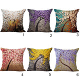Maxbell Three-dimensional Oil Painting Tree Flower Cushion Cover Pillow Case #1 - Aladdin Shoppers