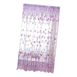 Maxbell 100*200cm Window Voile Curtain Panel Sheer Tulle Drape Tullip Flower Purple - Aladdin Shoppers