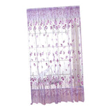 Maxbell 100*200cm Window Voile Curtain Panel Sheer Tulle Drape Tullip Flower Purple - Aladdin Shoppers