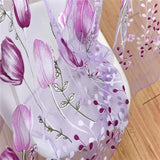 Maxbell 100*200cm Window Voile Curtain Panel Sheer Tulle Drape Tullip Flower Purple - Aladdin Shoppers