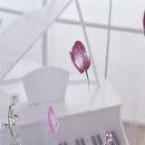 Maxbell 100*200cm Window Voile Curtain Panel Sheer Tulle Drape Tullip Flower Purple - Aladdin Shoppers