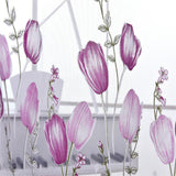 Maxbell 100*200cm Window Voile Curtain Panel Sheer Tulle Drape Tullip Flower Purple - Aladdin Shoppers