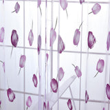 Maxbell 100*200cm Window Voile Curtain Panel Sheer Tulle Drape Tullip Flower Purple - Aladdin Shoppers