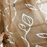 Maxbell 100*200cm Window Voile Curtain Panel Sheer Tulle Drape Leaf Light Cofffee - Aladdin Shoppers