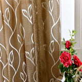 Maxbell 100*200cm Window Voile Curtain Panel Sheer Tulle Drape Leaf Light Cofffee - Aladdin Shoppers