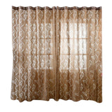 Maxbell 100*200cm Window Voile Curtain Panel Sheer Tulle Drape Leaf Light Cofffee - Aladdin Shoppers