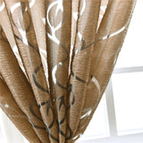 Maxbell 100*200cm Window Voile Curtain Panel Sheer Tulle Drape Leaf Light Cofffee - Aladdin Shoppers