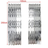 Maxbell 100x250cm Window Curtain Drape Blinds Gauze Voile Curtain White with Beads - Aladdin Shoppers