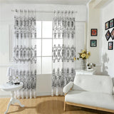 Maxbell 100x250cm Window Curtain Drape Blinds Gauze Voile Curtain White with Beads - Aladdin Shoppers