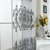Maxbell 100x250cm Window Curtain Drape Blinds Gauze Voile Curtain White with Beads - Aladdin Shoppers