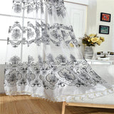 Maxbell 100x250cm Window Curtain Drape Blinds Gauze Voile Curtain White with Beads - Aladdin Shoppers