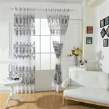 Maxbell 100x250cm Window Curtain Drape Blinds Gauze Voile Curtain White with Beads - Aladdin Shoppers