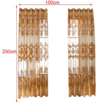 Maxbell 100x250cm Window Curtain Drape Blinds Gauze Voile Curtain Coffee No Beads - Aladdin Shoppers