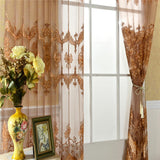 Maxbell 100x250cm Window Curtain Drape Blinds Gauze Voile Curtain Coffee No Beads - Aladdin Shoppers