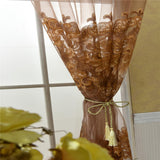 Maxbell 100x250cm Window Curtain Drape Blinds Gauze Voile Curtain Coffee No Beads - Aladdin Shoppers