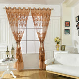 Maxbell 100x250cm Window Curtain Drape Blinds Gauze Voile Curtain Coffee No Beads - Aladdin Shoppers