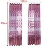Maxbell 100x250cm Window Curtain Drape Blinds Gauze Voile Curtain Pink No Beads - Aladdin Shoppers
