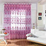 Maxbell 100x250cm Window Curtain Drape Blinds Gauze Voile Curtain Pink No Beads - Aladdin Shoppers