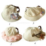 Maxbell Maxbell Adjustable Round Pet Hat Dog Puppy Cap Bucket Hat Sunbonnet L Blue Flowers