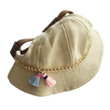 Maxbell Maxbell Adjustable Round Pet Hat Dog Puppy Cap Bucket Hat Sunbonnet L Chain Tassels