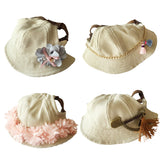 Maxbell Maxbell Adjustable Round Pet Hat Dog Puppy Cap Bucket Hat Sunbonnet M Chain Tassels