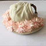 Maxbell Maxbell Adjustable Round Pet Hat Dog Puppy Cap Bucket Hat Sunbonnet S Pink Flowers