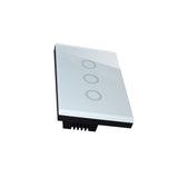 Maxbell 2Pcs 1 Way Touch Wall Control Light Switch Crystal Glass Panel 1 Gang 3 Gang