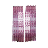 Maxbell 100*250cm Flower Window Curtain Sheer Valance Voile Light Purple - Aladdin Shoppers