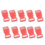 10 Pcs 3/4" 19mm Pom Plastic Buckle Quick Release Clip Belt Backpack Red