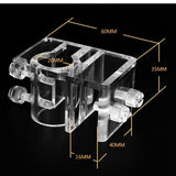 Maxbell Maxbell 12mm/16mm Aquarium Tube Hose Pipe Holder Fixation Clip Fish Tank Aquarium Mounted, Acrylic