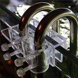 Maxbell Maxbell 12mm/16mm Aquarium Tube Hose Pipe Holder Fixation Clip Fish Tank Aquarium Mounted, Acrylic
