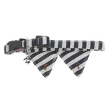 Maxbell Maxbell Striped Decorating Pet Dog Necktie Collar Leash with Nail Catcher Blue S