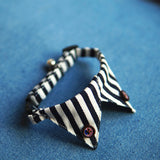 Maxbell Maxbell Striped Decorating Pet Dog Necktie Collar Leash with Nail Catcher Blue S
