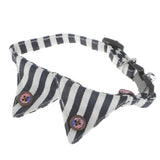 Maxbell Maxbell Striped Decorating Pet Dog Necktie Collar Leash with Nail Catcher Blue S