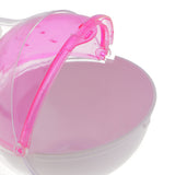 Maxbell 2 pcs Hamster Mouse Small Pet Bathroom Cage Box Bath Sand Sauna Toilet Pink