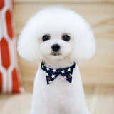 Maxbell Maxbell Spots Decorating Pet Dog Necktie Collar Leash with Nail Catcher Blue M