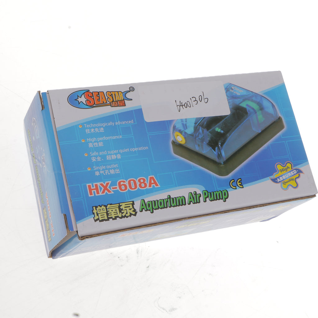 Maxbell Maxbell EU Plug Aquarium Silent Fish Tank Oxygen Pump Single/Double Outlet Aerator HX608A