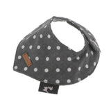 Maxbell Maxbell Dogs And Cats Cute Cotton Collor Neck Bandana with Dot Pattern-Gray (S)