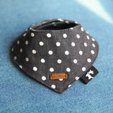 Maxbell Maxbell Dogs And Cats Cute Cotton Collor Neck Bandana with Dot Pattern-Gray (S)