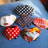 Maxbell Maxbell Dogs And Cats Cute Cotton Collor Neck Bandana with Dot Pattern-Gray (S)
