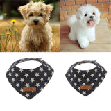 Maxbell Maxbell Cute Peach Type Star Pettern Dog And Cat Cotton Collor Saliva Towel-Blue (S)