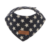 Maxbell Maxbell Cute Peach Type Star Pettern Dog And Cat Cotton Collor Saliva Towel-Blue (S)