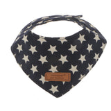 Maxbell Maxbell Cute Peach Type Star Pettern Dog And Cat Cotton Collor Saliva Towel-Blue (S)